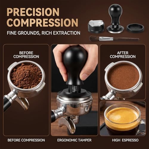 53mm Coffee Tamper & Distributor Set 53mm, Espresso Tamper Set with