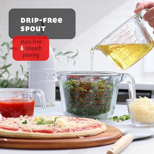 Eatex Glass Measuring Cups Set of 3 - Liquid Measuring Cups, Glass