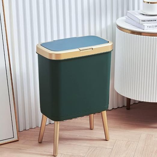 Procade Trash Can with Lid, Small Bathroom Garbage Can with Lid, Plastic Trash - Image 6