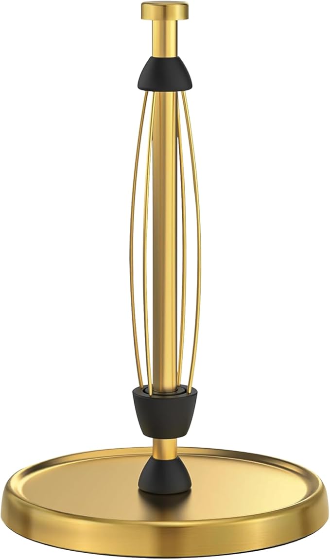 Paper Towel Holder Countertop, Stainless Steel, Weighted Base, Paper Towel Roll by SWAITEE