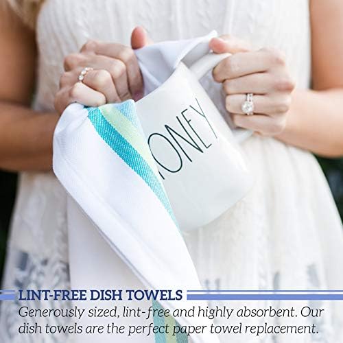 GREEN LIFESTYLE Kitchen Towels 20" x 28" Set of 12 - Kitchen Dish
