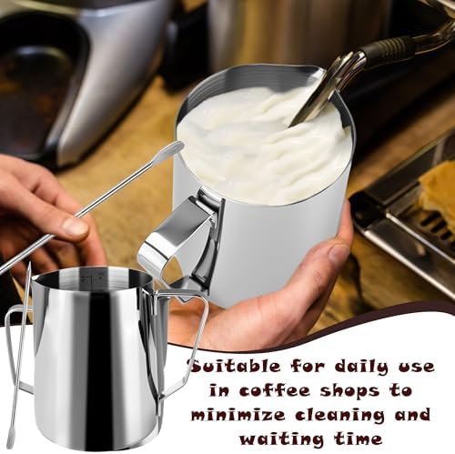4 Set Milk Frothing Pitcher with 4 Art Pens 32 oz/ 1000 ml Stainless