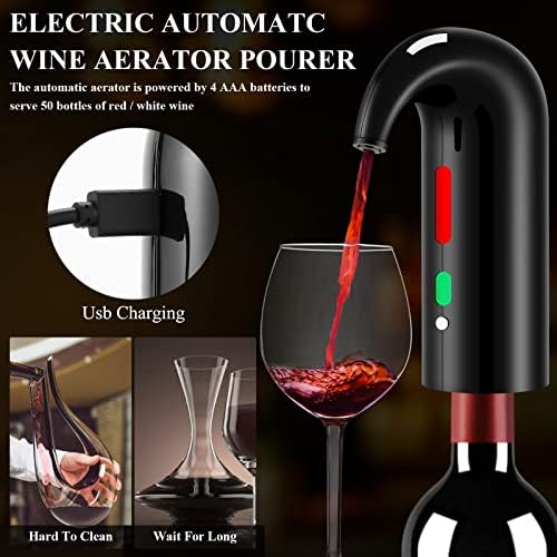 Wine Opener Valentines Day Gift Set with Electric Wine Bottle Opener