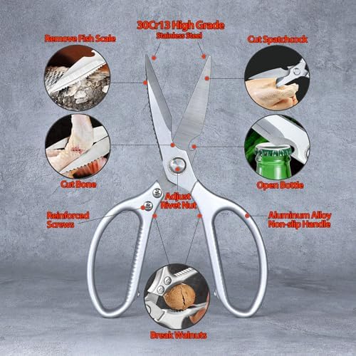 Kitchen Scissors All Purpose for Food, Heavy Duty 8.46'' Large Kitchen