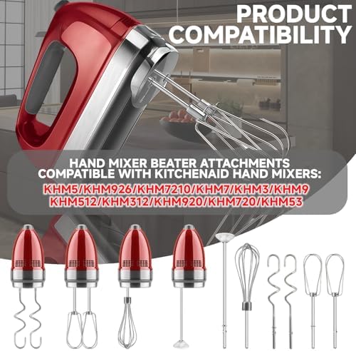 6-Piece Stainless Steel Hand Mixer Attachment Set