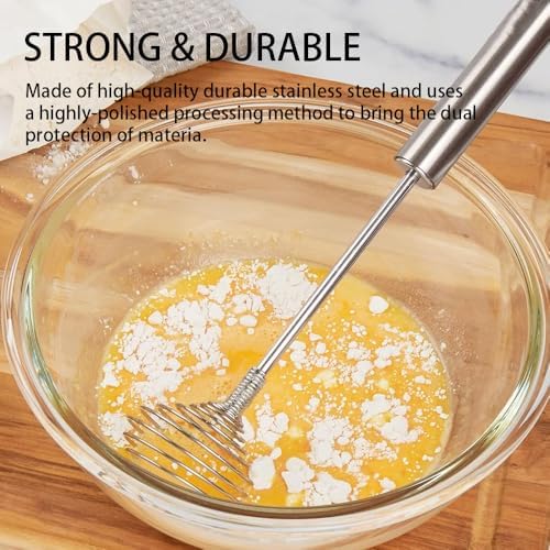 Stainless Steel Spring Coil Whisk Set 2 Pack, Wire Whip Egg Beater
