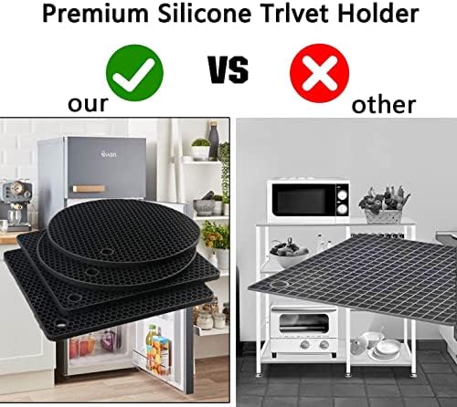 Silicone Trivet Pot Mat, Silicone Pot Holders for Hot Pan and Pot