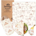 Zenlogy Beeswax Food Wraps, 3-Pack, Small Medium Large