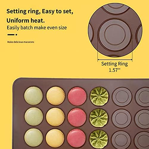 Silicone Macaron Baking Mats, 2 Non-Stick Silicone Baking Mats, Food