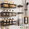 Veken Shower Caddy 6-Pack, Black