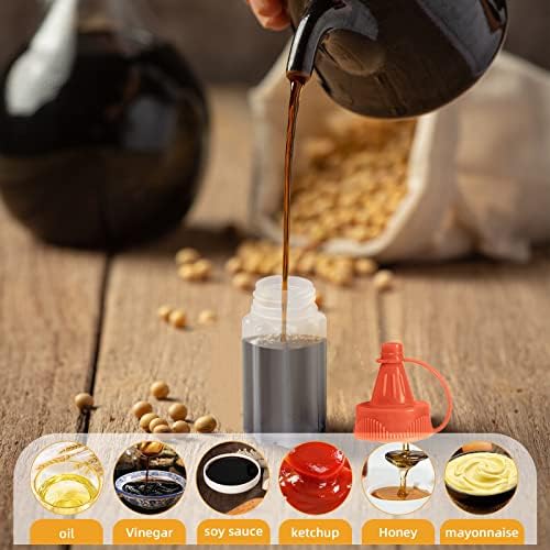 4 Pieces Mini Ketchup Bottle for Lunch Box Accessories Kids, 1 oz