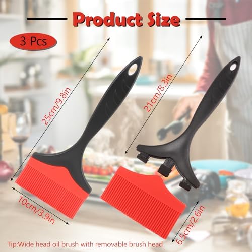 Extra Large Silicone Basting Pastry Brush, 3.9in Wide Heat Resistant