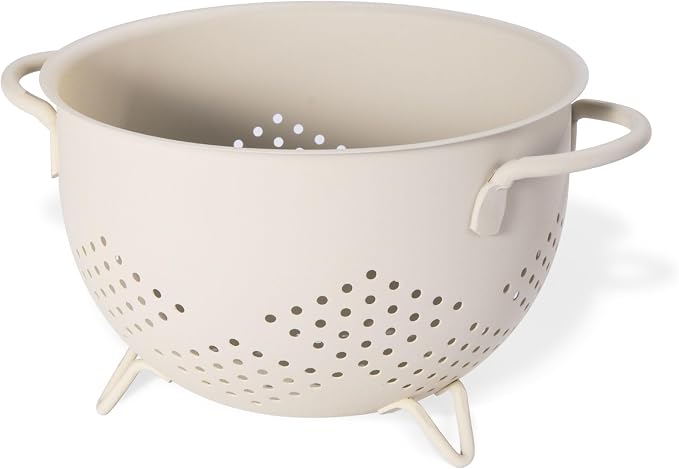 Metal Colander 5 Quart Powder Coated Self-draining Metal Strainer by Unknown