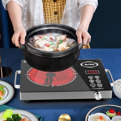 Korean Premium Stoneware Black Casserole Clay Pot with Lid,For Cooking