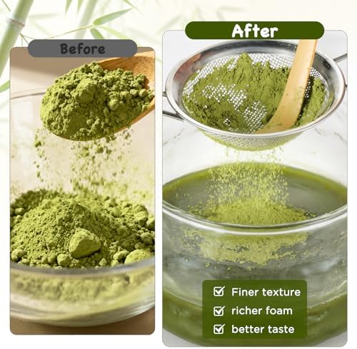 OUTXE Matcha Whisk Set, 7 PCS Matcha Kit for Ceremony, with Clear