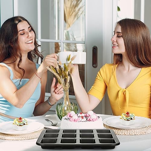 Lallisa 2 Baking Pans 500 Cupcake Liners, 12 Cavity Non Stick Set