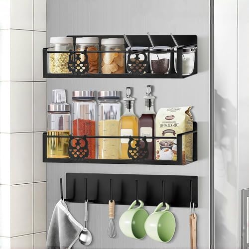 Magnetic Spice Rack for Refrigerator, Kitchen Organizer