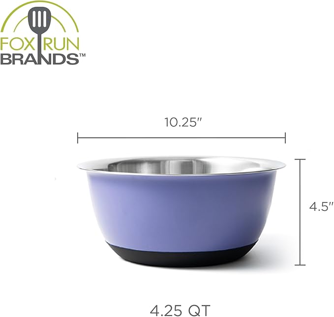 Fox Run Stainless Steel Mixing Bowl, 4.25 Quart - Image 7