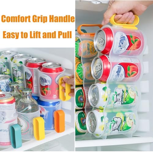 3-Pack Drink Organizer for Refrigerator, Blue