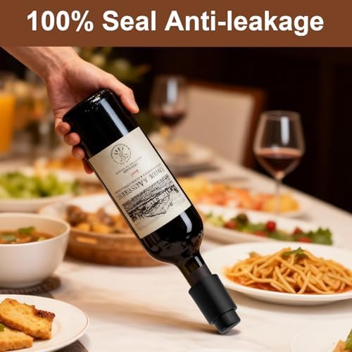 Vacuum Wine Preserver Stopper 2 PACK(Black)