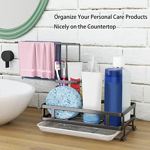 Godboat Kitchen Sink Organizer with Brush Rack and Drain Pan