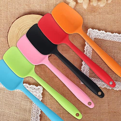 MOACC Silicone Spatulas, 8.2 inch Small Rubber Spoon Spatula Heat