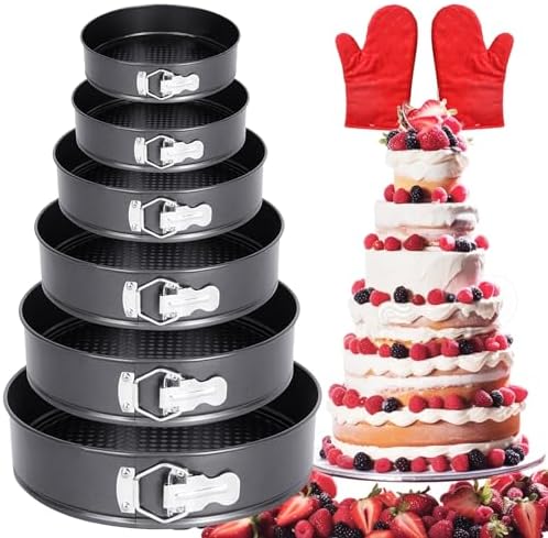 Springform Cake Pan Set, Non-stick 6pcs(7 8 8.5 9.5 10 11Inch)