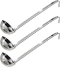 3 Pcs 3 oz Stainless Steel Soup Ladle Set, Long Handle Serving Spoons by Joyangy