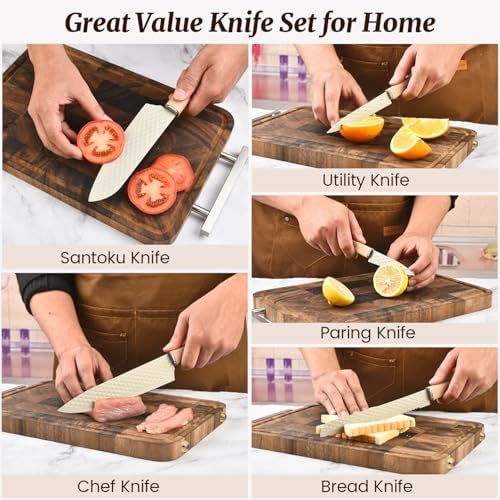 12-Piece Stainless Steel Knife Set with In-Drawer Block