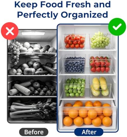 6 Pack Pantry Organizers and Storage, Food Storage Containers with 3