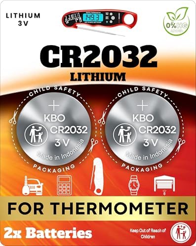 Meat Thermometer Battery Replacement Kit, 2-Pack CR2032