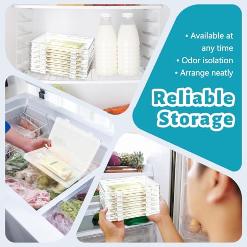 12 Pcs Clear Flat Breast Milk Freezer Storage Organizer,Space Saving