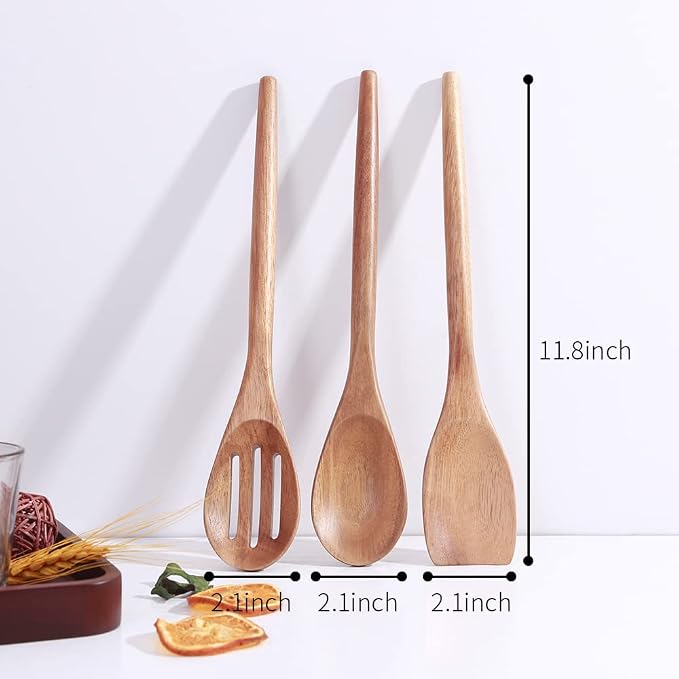 Delicate Wooden Utensils For Cooking, Wood Kitchen Utensils Cooking Tools - Image 6