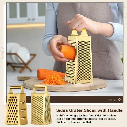 Sawysine 5 Pcs Gold Kitchen Appliances Includes 5 Quart Gold Colander