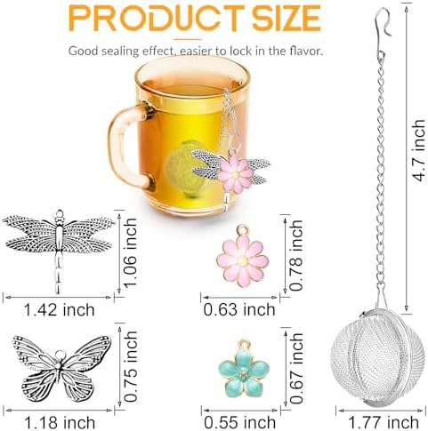 TeaSanavie 2-Pack Tea Infuser for Loose Leaf Tea, 304 Stainless Steel