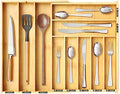 SpaceAid Bamboo Silverware Drawer Organizer, 10 Slots