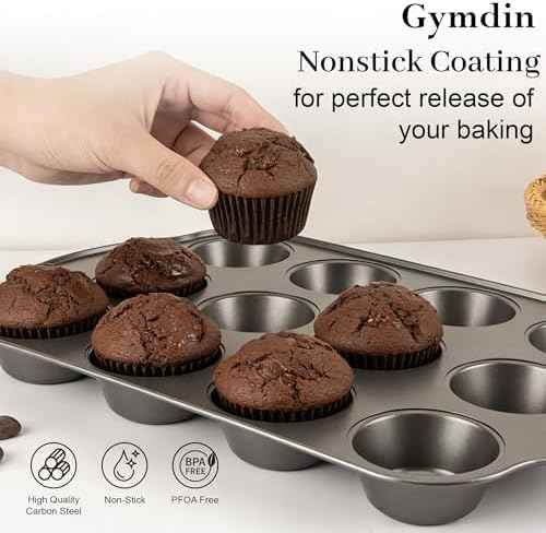 13 PCS Nonstick Bakeware Set - Carbon Steel Baking Pans Set with Dual Handles, Includes Roasting Pan, Pizza Pan, Cookie Sheet, Cake Pans, Muffin Pans, Cooling Rack, Oven Mitts, Non-Toxic