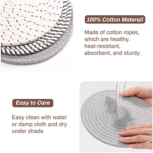 Billbotk 8'' Trivets Hot Dishes, Hot pots and Pans, 6 Heat Resistant