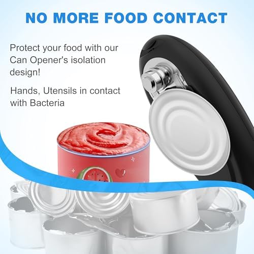 Electric Can Opener, Food Safe Automatic Can Opener with Smooth Edge