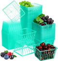 ZAVOOS 100 Pack Pint Size Plastic Berry Baskets with Open Weave