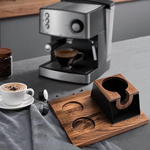 Espresso Tamper Station 58mm Wooden Espresso Tamper Holder Base Coffee