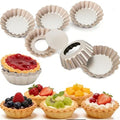 DATANYA Mini Tart Pans Removable Bottom 3 Inch, Carbon Steel Nonstick