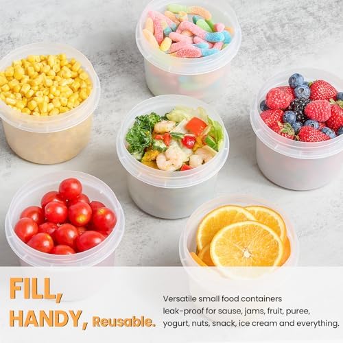 TUZAZO 6 Pack - 20 Oz Food Storage Containers with Screw Lids
