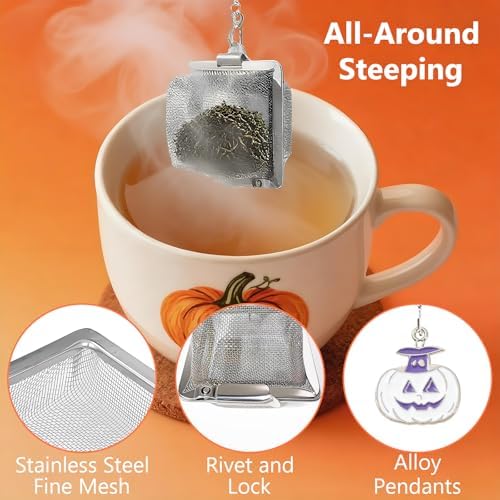 Halloween Tea Infuser Set, 2 PCS Cubic Tea Strainers for Loose Leaf