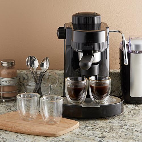 Glass Espresso Cups Set of 4 - Double Walled Espresso Cup 2.7 OZ