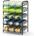 Vrisa Can Organizer for Pantry Canned Goods Holder for Kitchen, Black