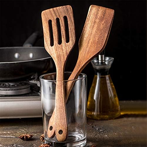 Wooden Spoons for Cooking Kitchen Utensil Set Non Toxic Acacia Wood