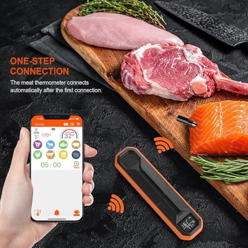 Wireless Digital Meat Thermometer with Wireless Probe