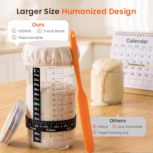 Sourdough Starter Kit with Scale, 10" Round and 10" Oval Basket