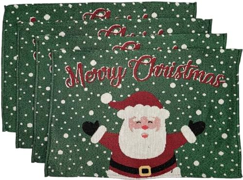 Set of 10, Snowfall Laughing Santa Claus Saying Merry Christmas Design